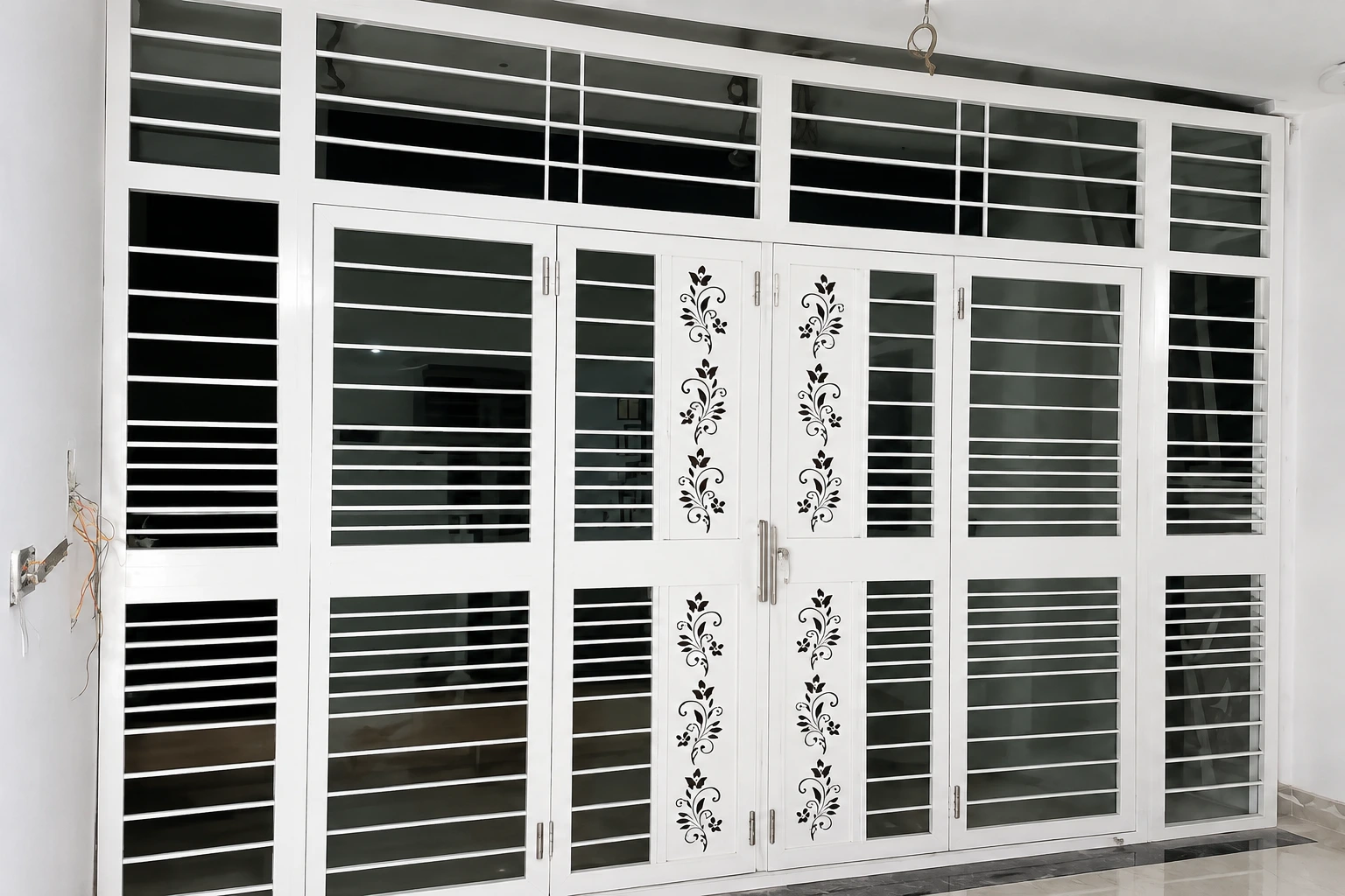 Rectangular Galvanized Iron French Doors